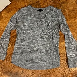 Banana Republic Gray Ruffle Sweatshirt